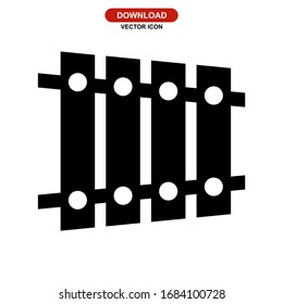 xylophone icon or logo isolated sign symbol vector illustration - high quality black style vector icons
