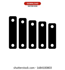 xylophone icon or logo isolated sign symbol vector illustration - high quality black style vector icons
