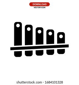 xylophone icon or logo isolated sign symbol vector illustration - high quality black style vector icons
