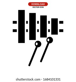 xylophone icon or logo isolated sign symbol vector illustration - high quality black style vector icons
