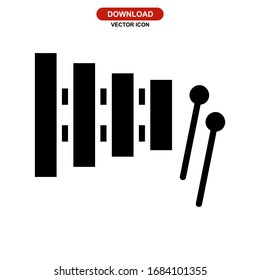 xylophone icon or logo isolated sign symbol vector illustration - high quality black style vector icons
