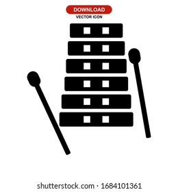 xylophone icon or logo isolated sign symbol vector illustration - high quality black style vector icons
