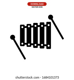 xylophone icon or logo isolated sign symbol vector illustration - high quality black style vector icons

