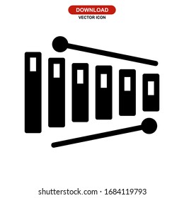 xylophone icon or logo isolated sign symbol vector illustration - high quality black style vector icons
