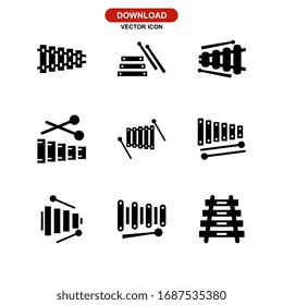 xylophone icon or logo isolated sign symbol vector illustration - Collection of high quality black style vector icons
