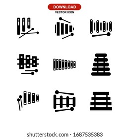 xylophone icon or logo isolated sign symbol vector illustration - Collection of high quality black style vector icons
