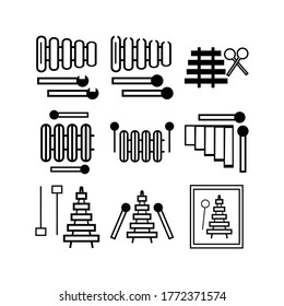 Xylophone icon or logo isolated sign symbol vector illustration - Collection of high quality black style vector icons
