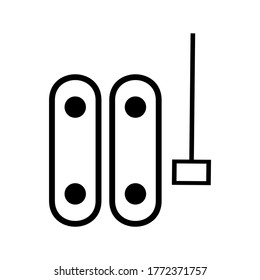 Xylophone icon or logo isolated sign symbol vector illustration - high quality black style vector icons
