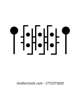 Xylophone icon or logo isolated sign symbol vector illustration - high quality black style vector icons
