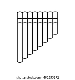 Xylophone icon in outline style isolated on white background. Musical instrument symbol vector illustration