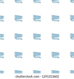 xylophone icon pattern seamless white background. Editable outline xylophone icon. xylophone icon pattern for web and mobile.
