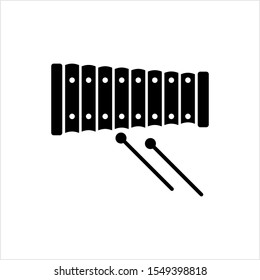 Xylophone Icon, Percussion Musical Instrument Vector Art Illustration