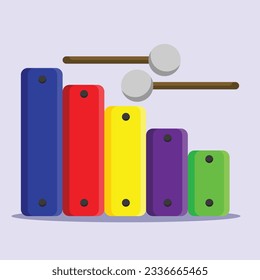 Xylophone icon. Subtable to place on toys, kids, etc.