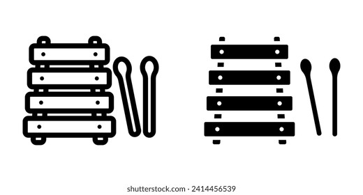 Xylophone Icon. symbol for mobile concept and web design. vector illustration