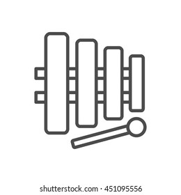 Xylophone icon. thin line design.