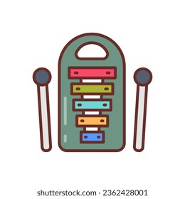 Xylophone icon in vector. Illustration