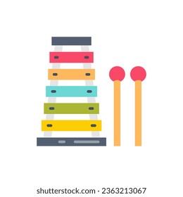 Xylophone icon in vector. Illustration