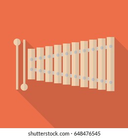 The xylophone image. Flat design