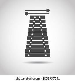The xylophone image. Linear design