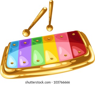 xylophone of isolated illustration