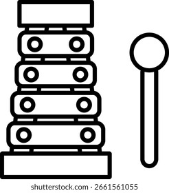 Xylophone Line vector Icon Design