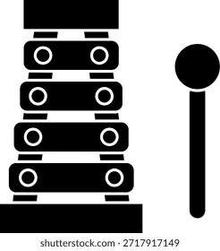 Diseño de icono de Vector de línea xilófono