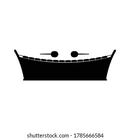 Xylophone music instrument silhouette vector on white background