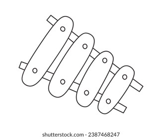 Xylophone Musical Instrument Vector Illustration
