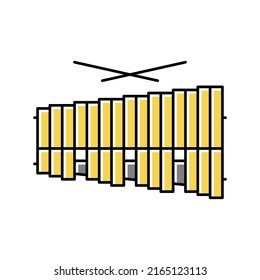 xylophone play musician instrument color icon vector. xylophone play musician instrument sign. isolated symbol illustration