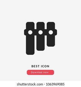 Xylophone  sign icon vector , music  symbol vector illustration for web and mobil app isolated on grey background