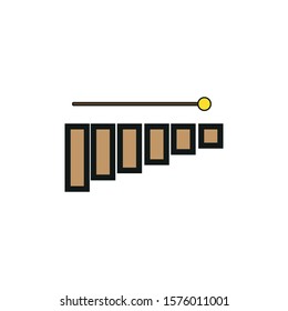 xylophone simple shapes icon vector