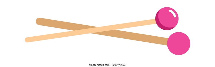 Xylophone sticks Musical Instrument Vector illustration