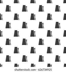 Xylophone and sticks pattern seamless in simple style vector illustration