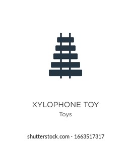 Xylophone toy icon vector. Trendy flat xylophone toy icon from toys collection isolated on white background. Vector illustration can be used for web and mobile graphic design, logo, eps10