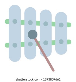 xylophone using soft color and flat style