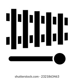 Xylophone Vector Glyph Icon For Personal And Commercial Use.

