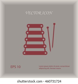 Xylophone, vector icon