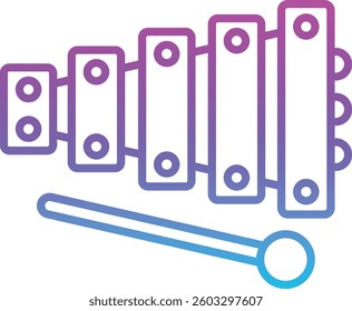 Xylophone vector icon. Can be used for printing, mobile and web applications.