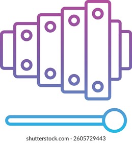 Xylophone vector icon. Can be used for printing, mobile and web applications.