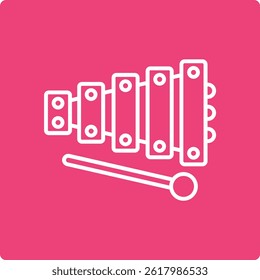 Icono de Vector xilófono. Se puede utilizar para aplicaciones de impresión, móviles y de Web.