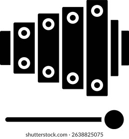 Xylophone vector icon. Can be used for printing, mobile and web applications.