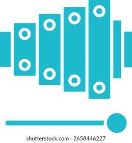 Xylophone vector icon. Can be used for printing, mobile and web applications.