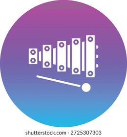 Ícone do vetor xilofone. Pode ser usado para impressão, aplicativos móveis e da Web.