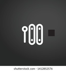 Xylophone vector icon. Xylophone concept stroke symbol design. Thin graphic elements vector illustration, outline pattern for your web site design, logo, UI. EPS 10.