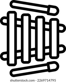 Xylophone Vector Icon Design Illustration