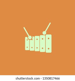 xylophone vector icon. flat design