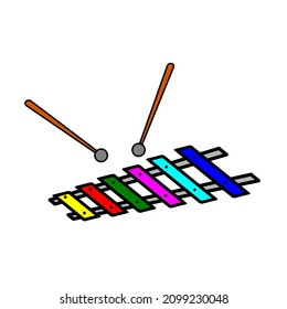 xylophone vector illustration
,flat design.