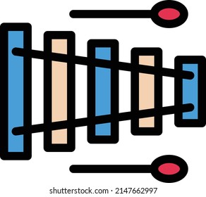 xylophone Vector illustration on a transparent background. Premium quality symbols. Stroke vector icon for concept and graphic design.