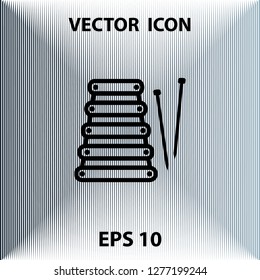 Xylophone, vector outline icon