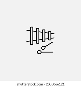 Xylphone icon sign vector,Symbol, logo illustration for web and mobile